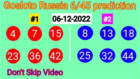 russia 6/45 prediction